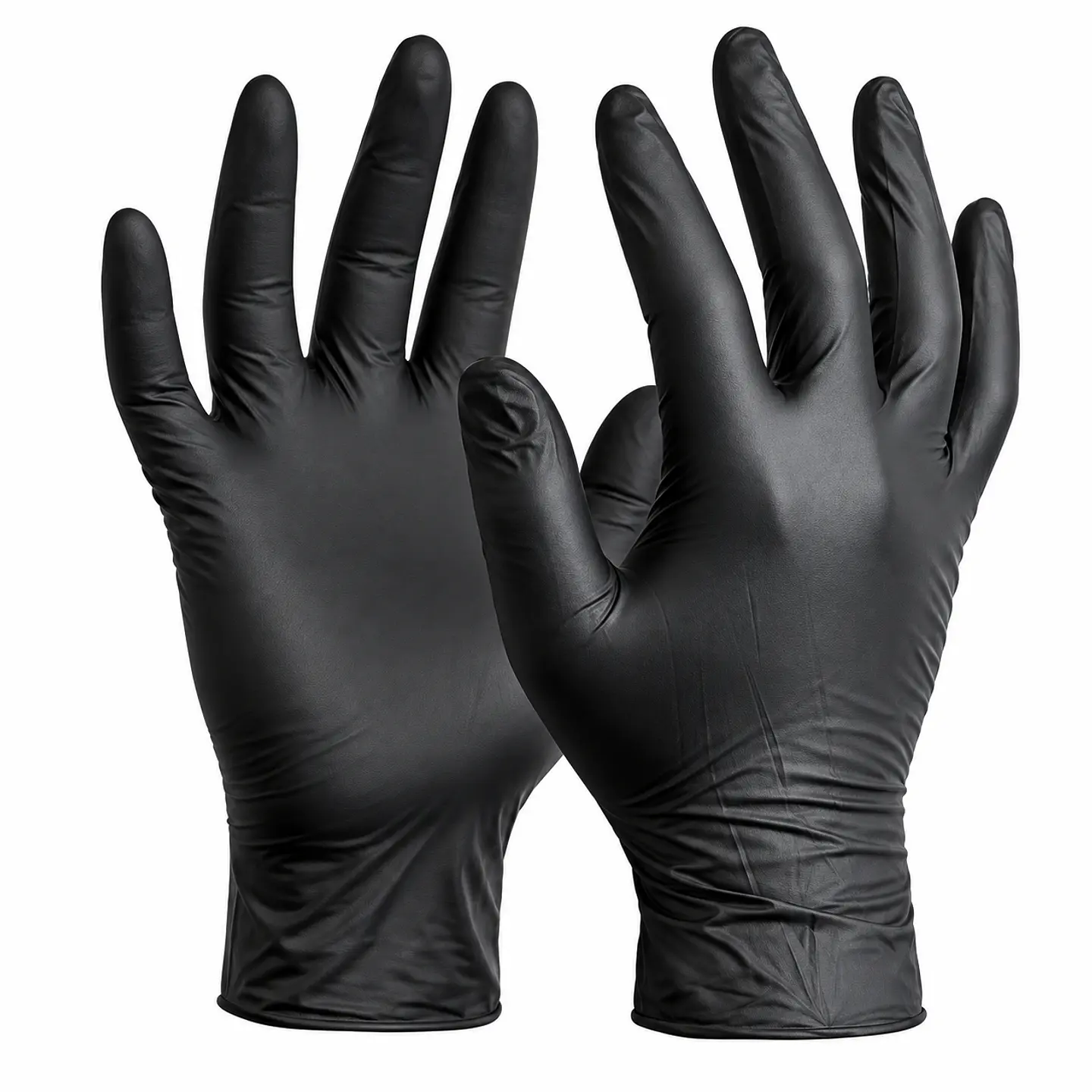 Guantes negros de nitrilo talla M 100u 2