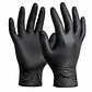 Guantes negros de nitrilo talla M 100u - Miniatura 2