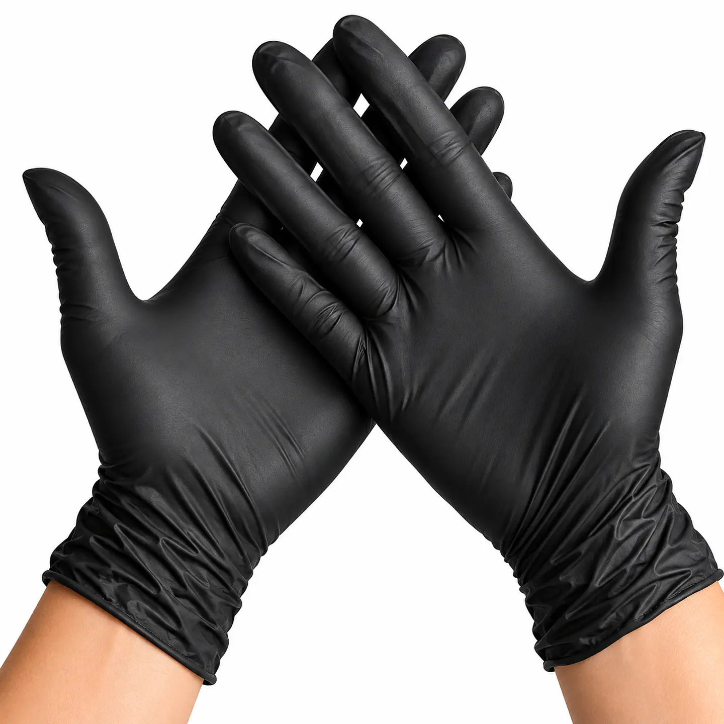 Guantes negros de nitrilo talla M 100u 1