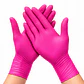 Guantes rosados de nitrilo talla S 100u - Miniatura 1