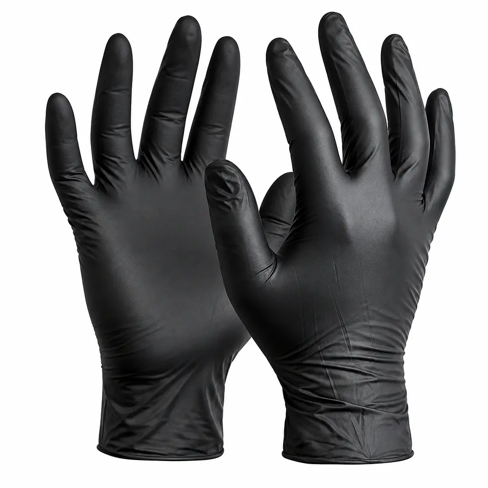 Guantes negros de nitrilo talla S 100u 2