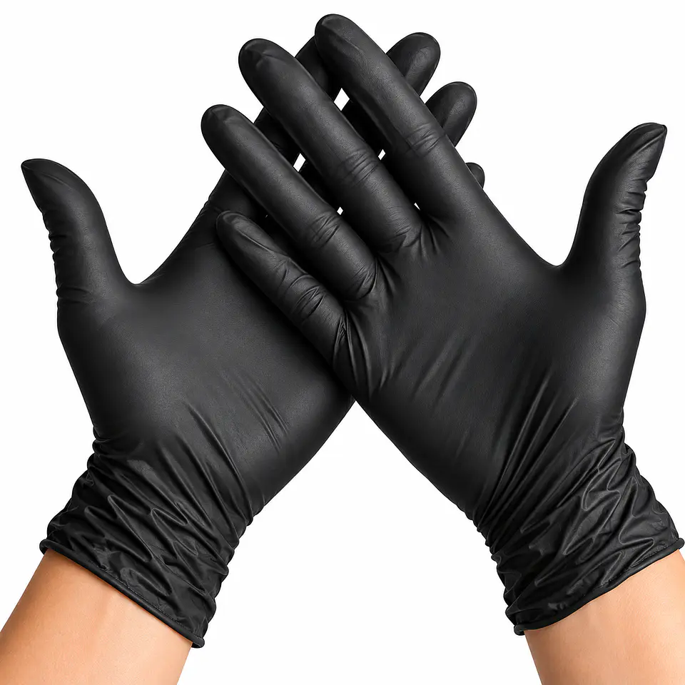 Guantes negros de nitrilo talla S 100u 1
