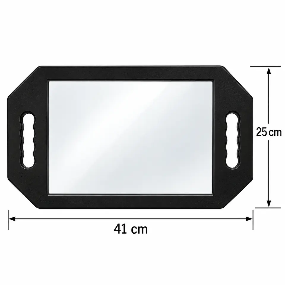 Espejo rectangular con bordes de goma  2