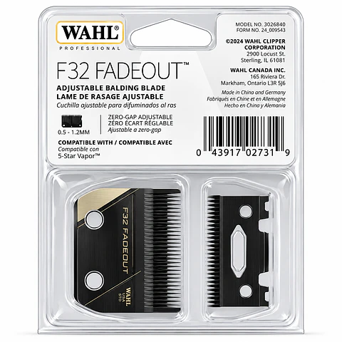 Cuchillas F32 FADEOUT para clipper whal vapor
