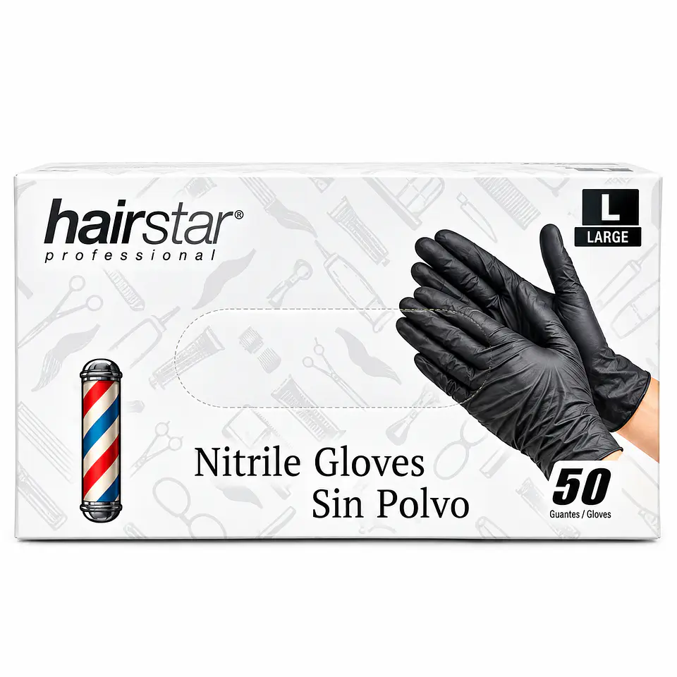 Guantes de nitrilo hairstar talla L (50u) 1