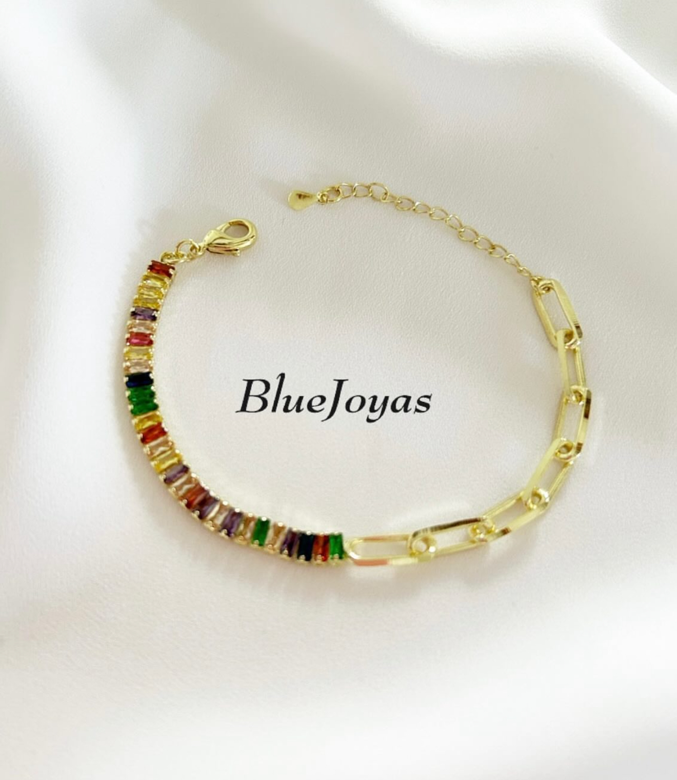 Pulsera piedras colores 1