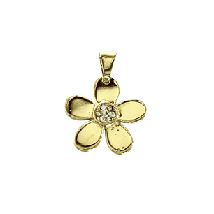 Colgante flor circon