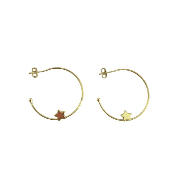 Aros argolla estrellas  1