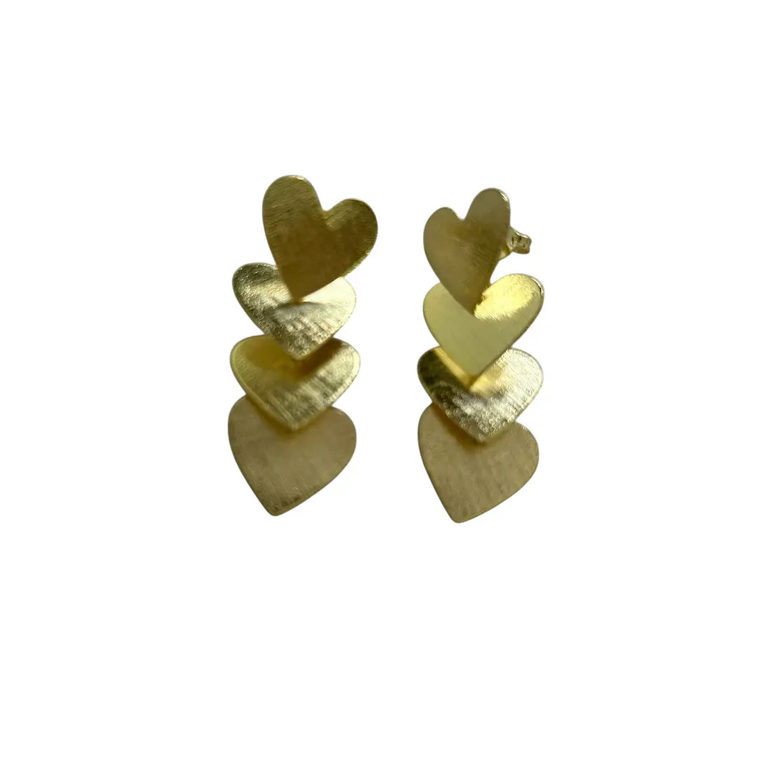 Aros largo corazón  1