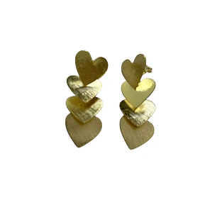 Aros largo corazón 