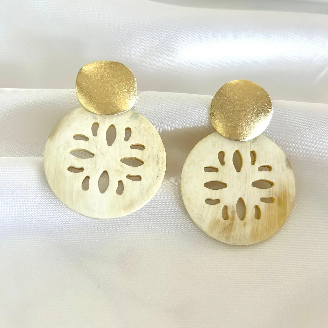 Aros de cacho base enchapado en oro 2