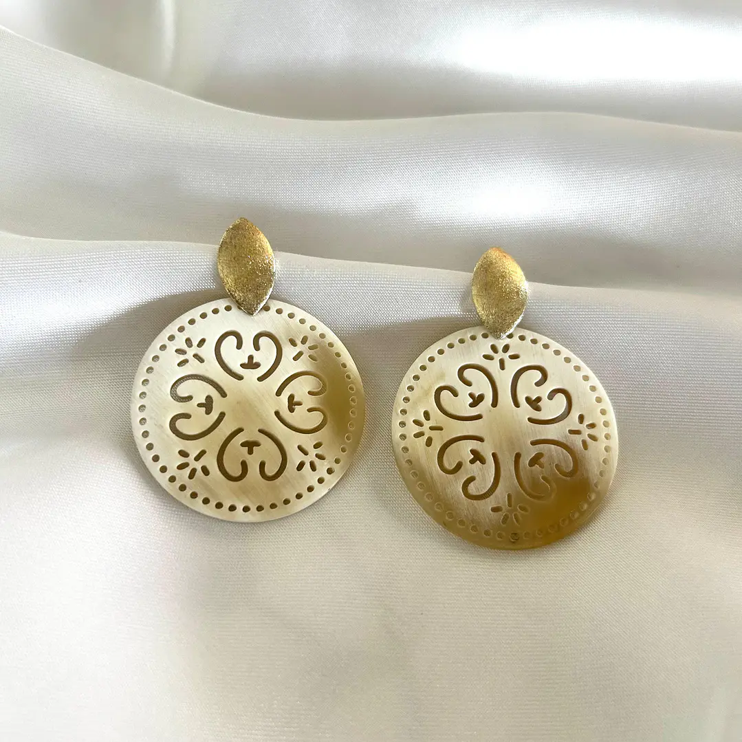 Aros de cacho base enchapado en oro 2
