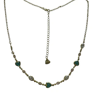 Collar corazones de cristales 