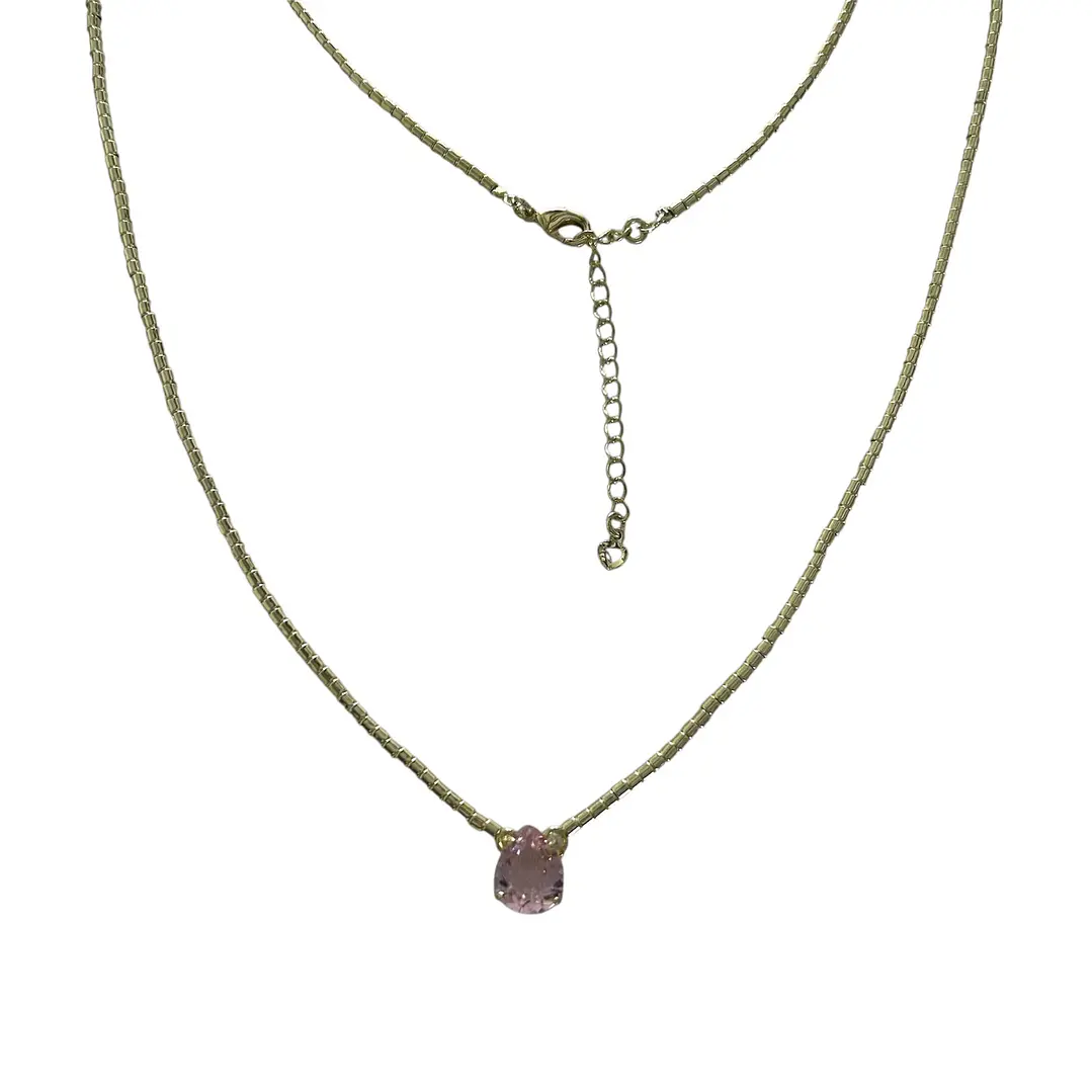 Collar mostacilla y cristal  1