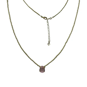 Collar mostacilla y cristal 