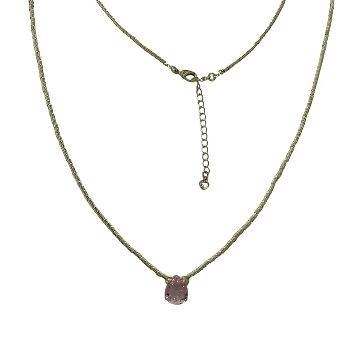 Collar mostacilla y cristal  1