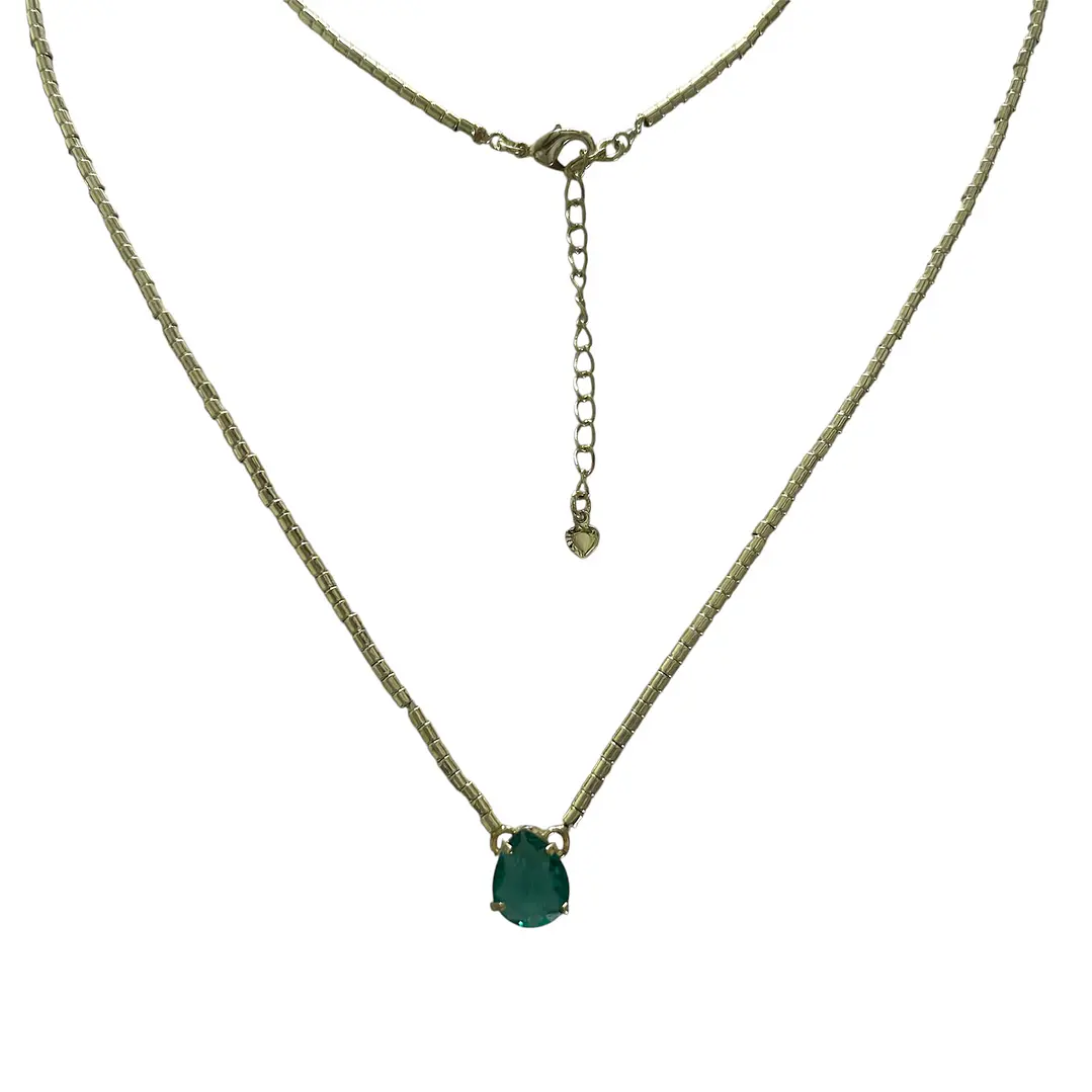Collar mostacilla y cristal  2