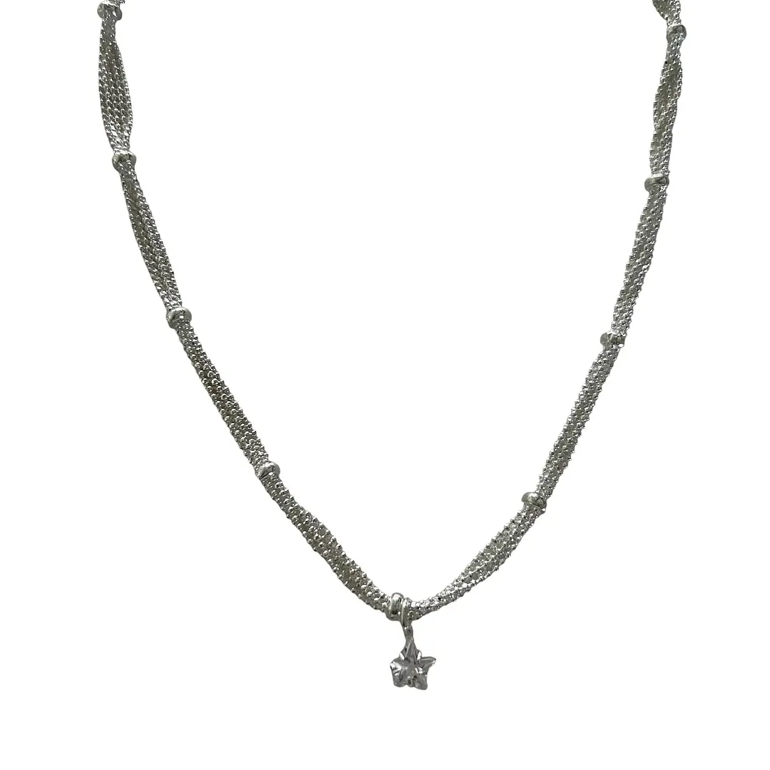 Collar estrella enchapado en plata  1