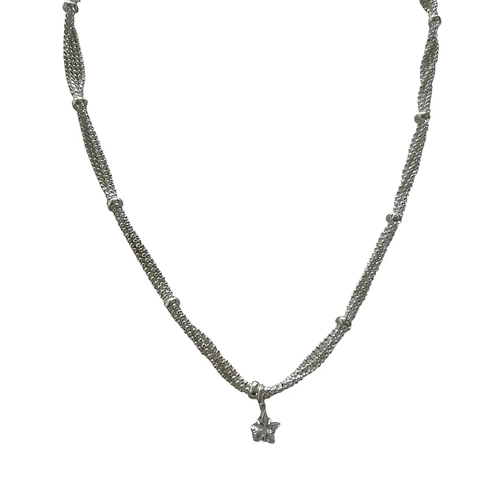 Collar estrella enchapado en plata  1