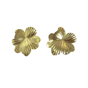 Aros flor enchapados oro