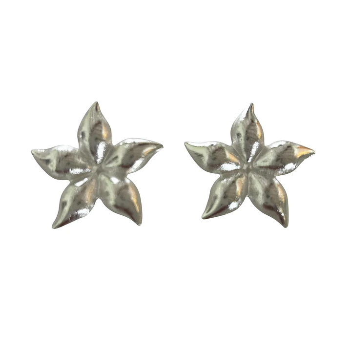 Aros flor enchapados oro 2