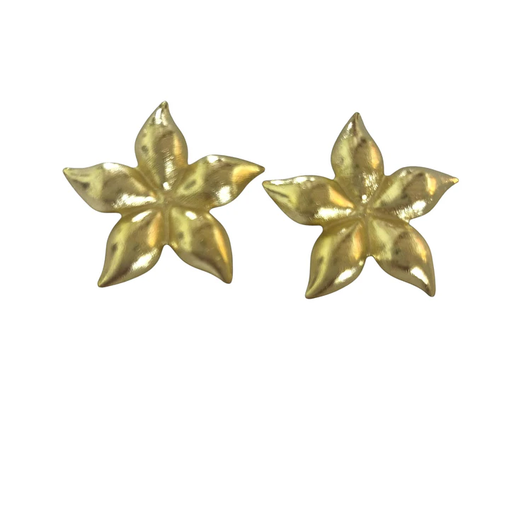 Aros flor enchapados oro 1