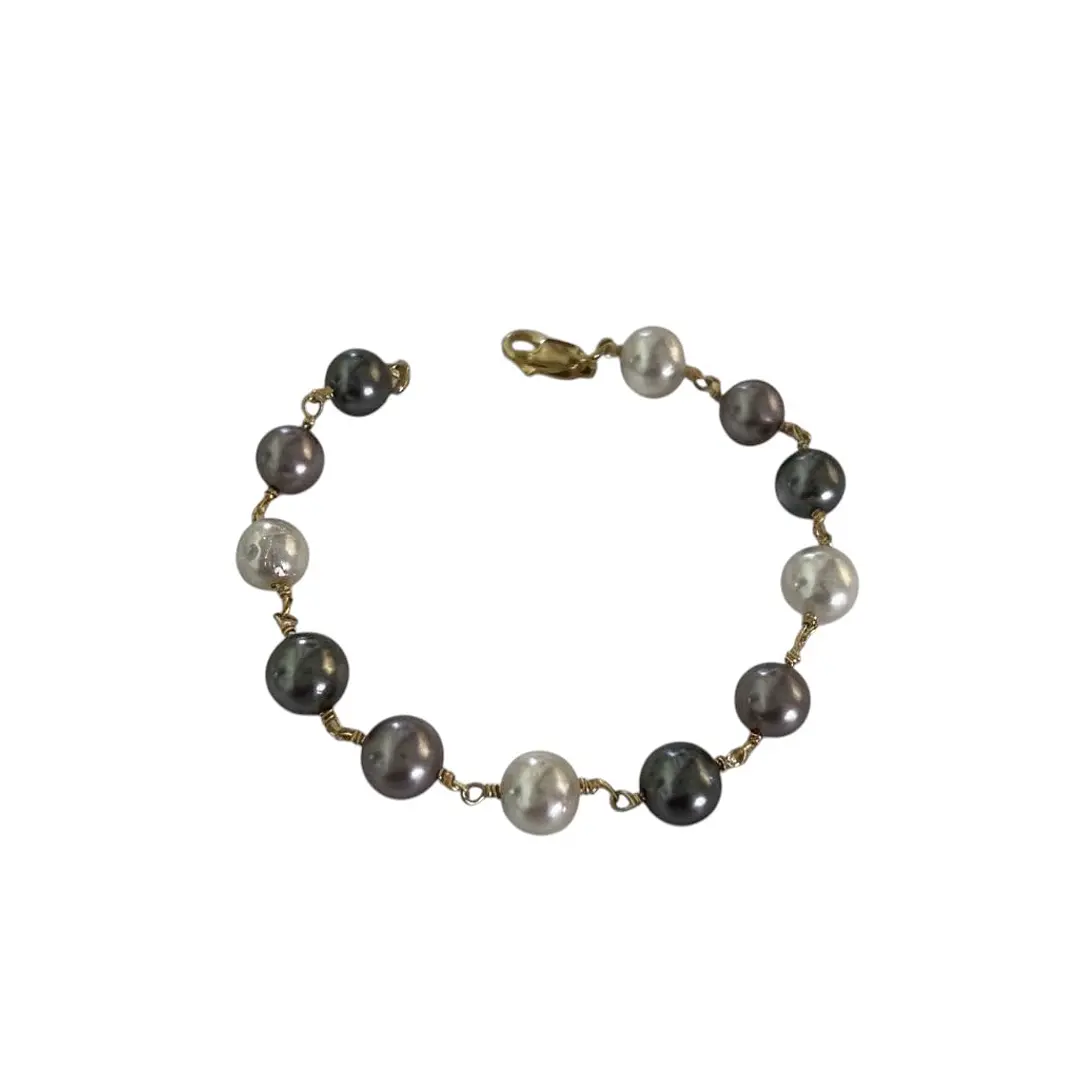Pulsera perlas shell 1