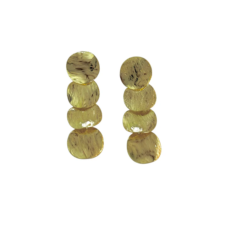 Aros largos enchapado en oro 1