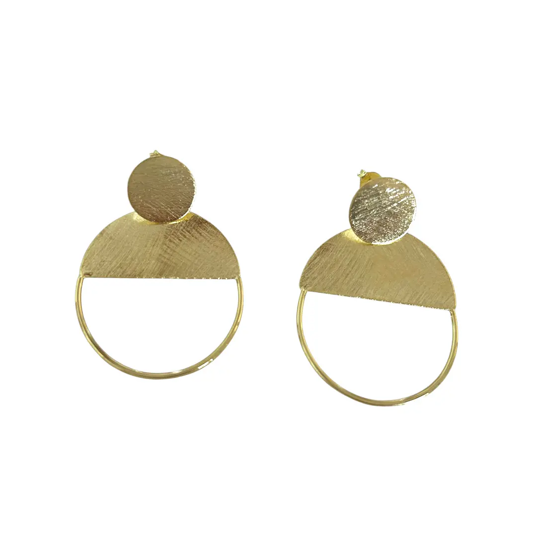 Aros redondos Enchapados en oro 1