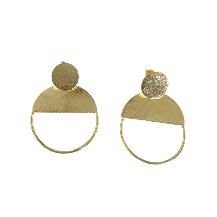 Aros redondos Enchapados en oro 1