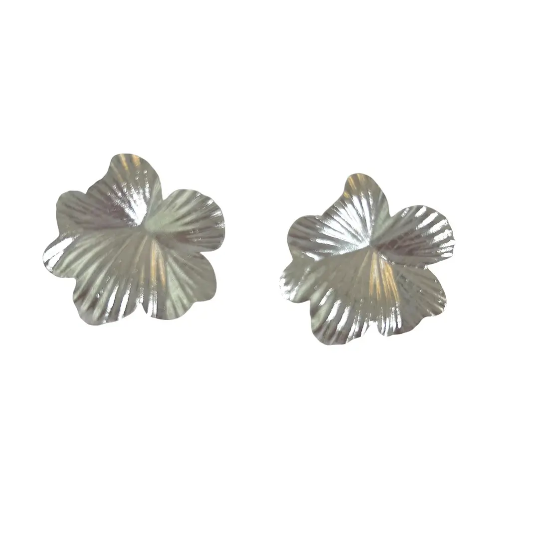 Aros flor enchapado en oro 2