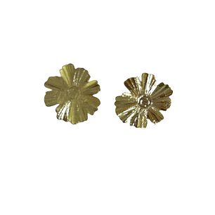Aros flor enchapados oro