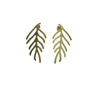 Aros hoja enchapado en oro