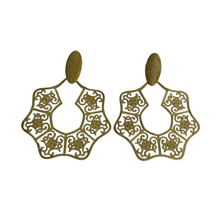 Aros filigrana enchapado en oro