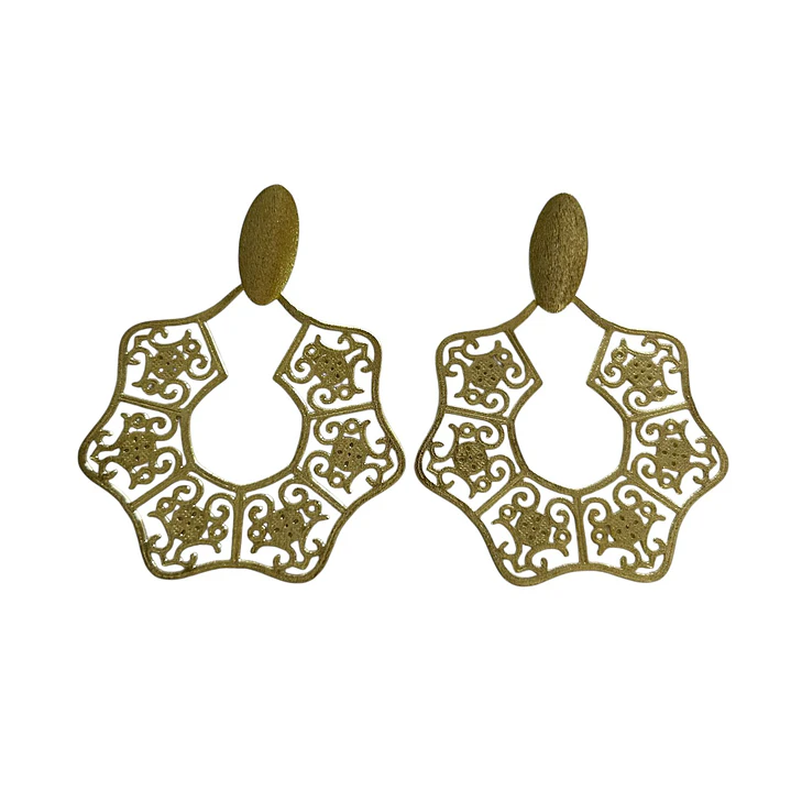 Aros filigrana enchapado en oro 1