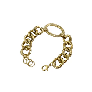 Pulsera eslabones enchapada en oro