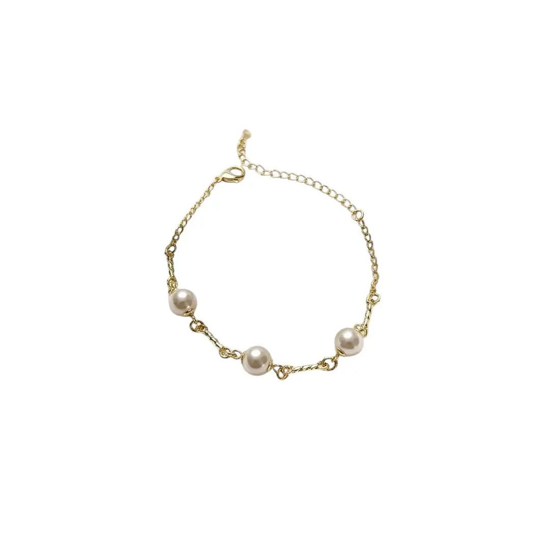 Pulsera perlas enchapada en oro 1