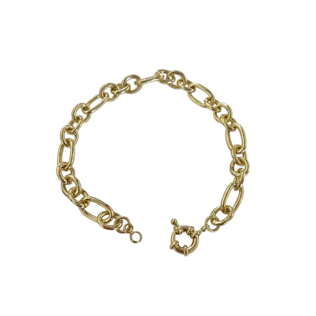 Pulsera eslabones enchapada en oro 1