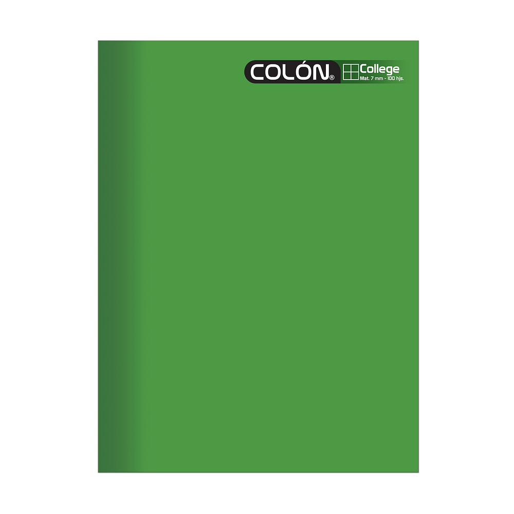 CUADERNO COLLEGE 100HJS.MAT. 7MM. LISO