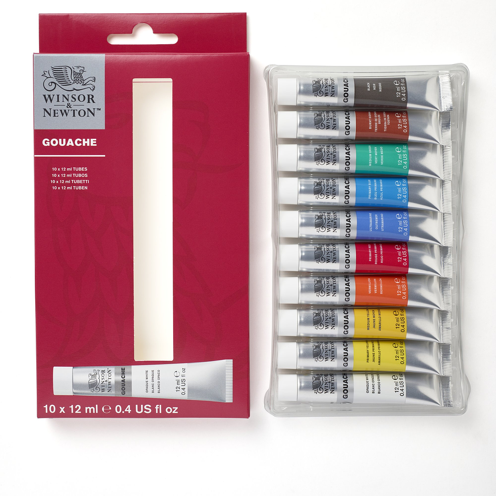 SET INICIAL GOUACHE 10x12ML WINSOR & NEWTON 