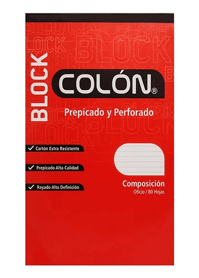 BLOCK PREPICADO OFICIO COMPOSICION COLON