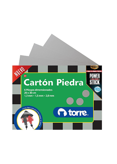 CARPETA CARTON PIEDRA 20X30 6 PLIEGO. 1.3/1.5/2.0. TORRE