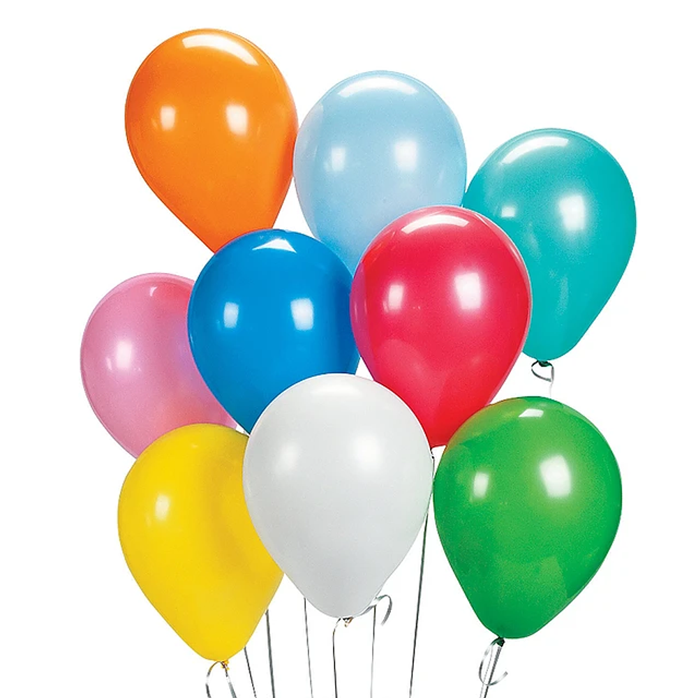 GLOBO LISO N°9 50 UNDS COLORES SURTIDOS - GLAM