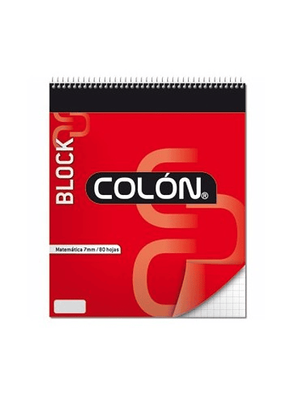 BLOCK APUNTES COLON CON ESPIRAL CARTA MAT.7MM