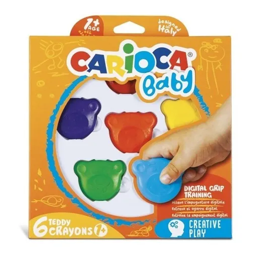 CRAYONES BABY OSITOS ERGONÓMICOS 6 COLORES