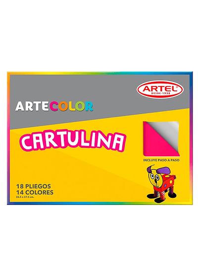 CARPETA ESCOLAR CARTULINA 18 PLIEGOS 14 COLORES