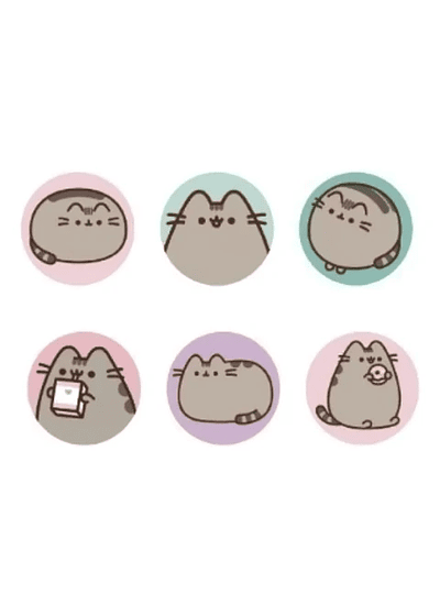 BLISTER PUSHEEN STICKER REDONDO