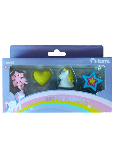 SET 4 GOMAS POP UNICORNIO