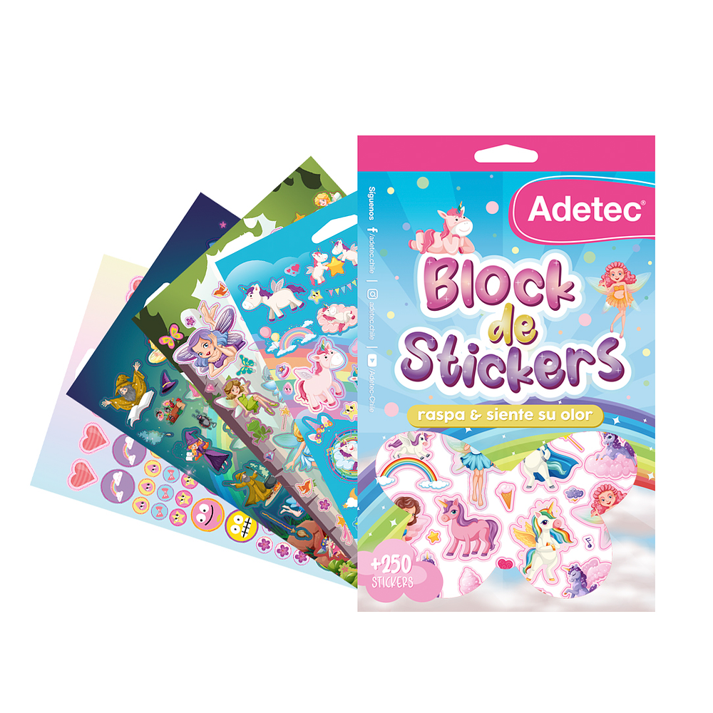 BLOCK DE STICKERS HADAS CON AROMA