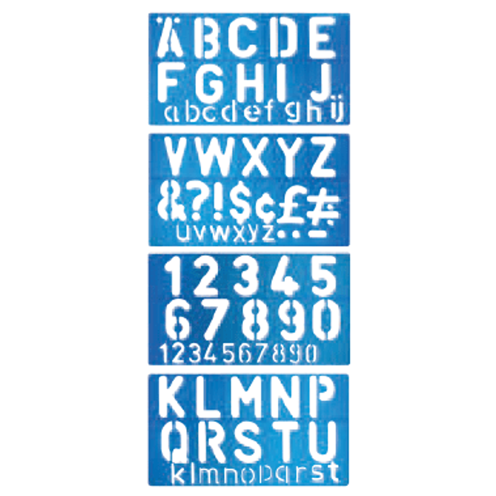 SET 4 PLANTILLAS LETRAS-NUMEROS